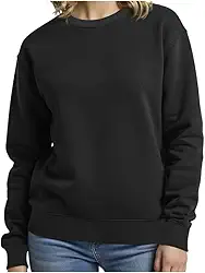 Blusa de Frio Feminina Moletom Flanelado Básica Gola Redonda Manga Longa Vaide