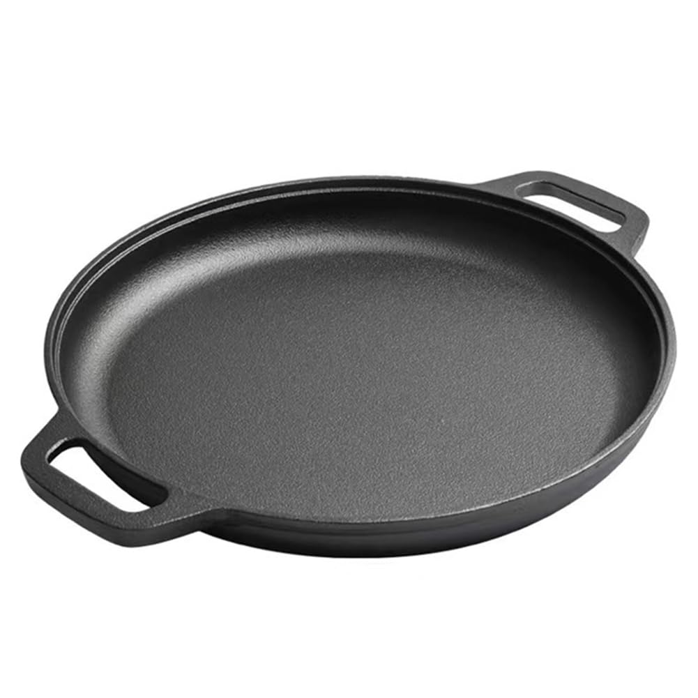 IJSDNVJNDX Multipurpose for Stovetop Cast Iron Griddle Pan Nonstick Grill Round Frying Pan for Kitchen Home Outdoor Cooking