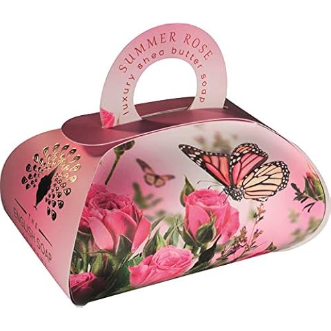 The English Soap Company, Large Gift Bag Bath Soap, Summer Rose, 260g Cover