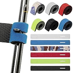 Cañas Surfcasting Ocasion Hossom 12 Piezas Correas de Caña de Pescar Ajustable Cinturón Elásticas Caña de Pescar Terciopelo Correa, Bridas Reutilizables Funda Pesca Accesorios para Cañas de Pescar Surfcasting e Mar