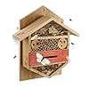 Relaxdays Insectenhotel zeshoekige nesthulp voor bijen, lieveheersbeestje, tuin, balkon, HxBxD: 33,5 x 28,5 x 10 cm…