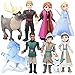 Frozen Figurines, Hilloly 9 Pcs Frozen Princesse Gâteau Topper, Mini Figurine, Gâteau Topper, Frozen Figurines Décoration de gâteau d'anniversaire de Dessin animé