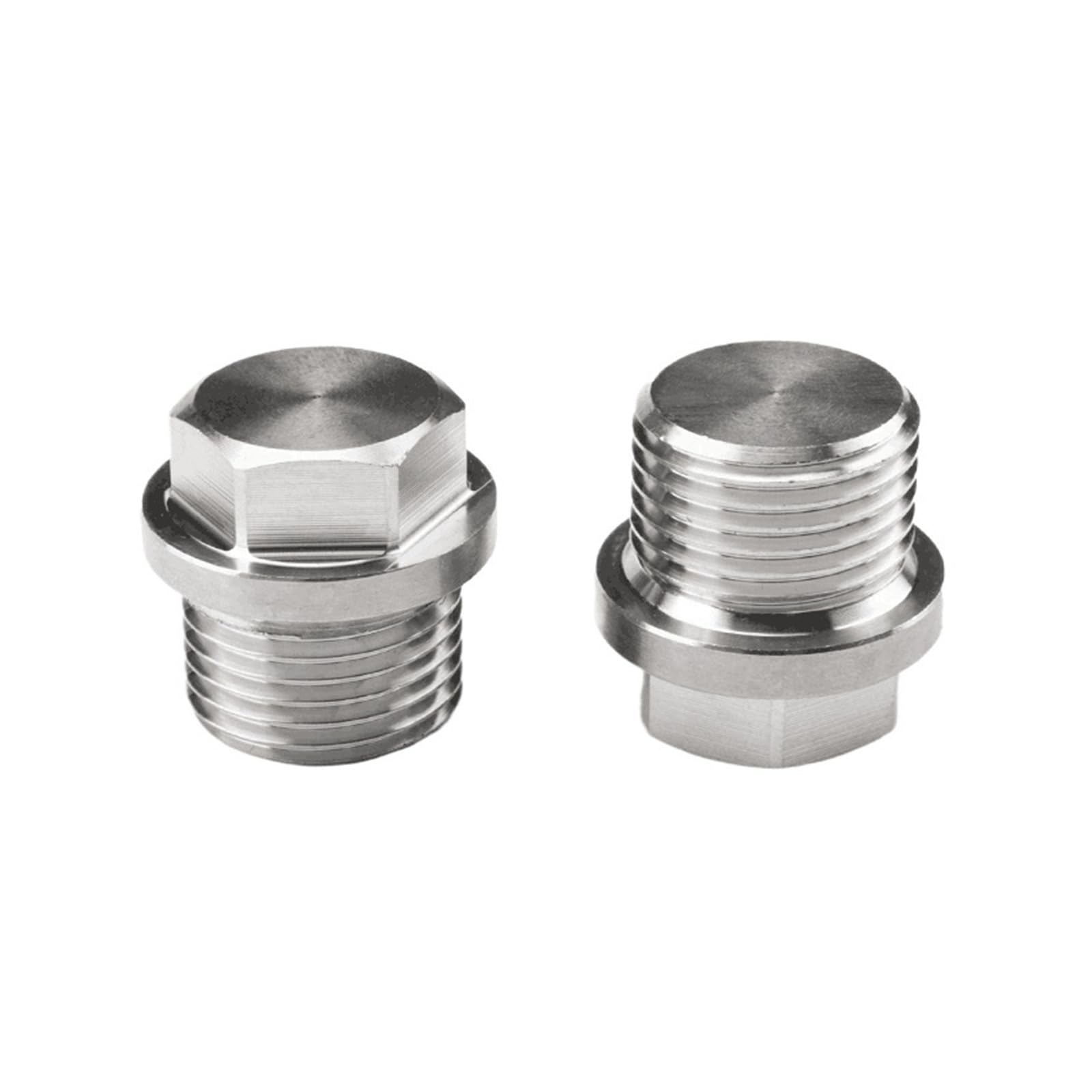 Tapón de extremo hexagonal con brida de acero inoxidable 304 y 316, rosca macho métrica BSP de 1/8", 1/4", 3/8", 1/2", 3/4", 1"(304Stainless Steel,BSPP1)