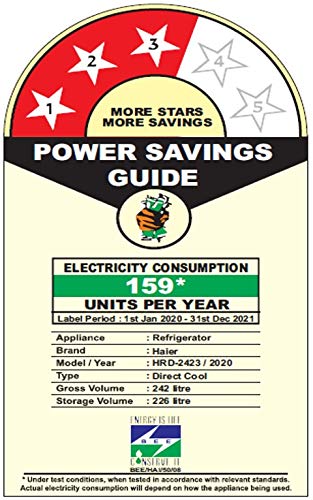 Image of Haier 242 L 3 Star Inverter Direct-Cool Single Door Refrigerator (HRD-2423CIS-E, Inox Steel)