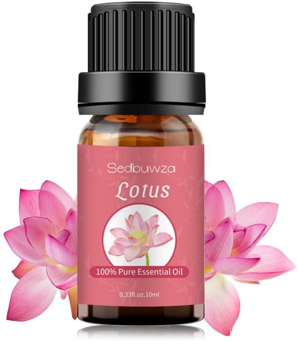 Sedbuwza Aceite esencial de loto, 100 % puro loto para aromaterapia, aceite de regalo para difusor, humidificador, jabón, vela, perfume