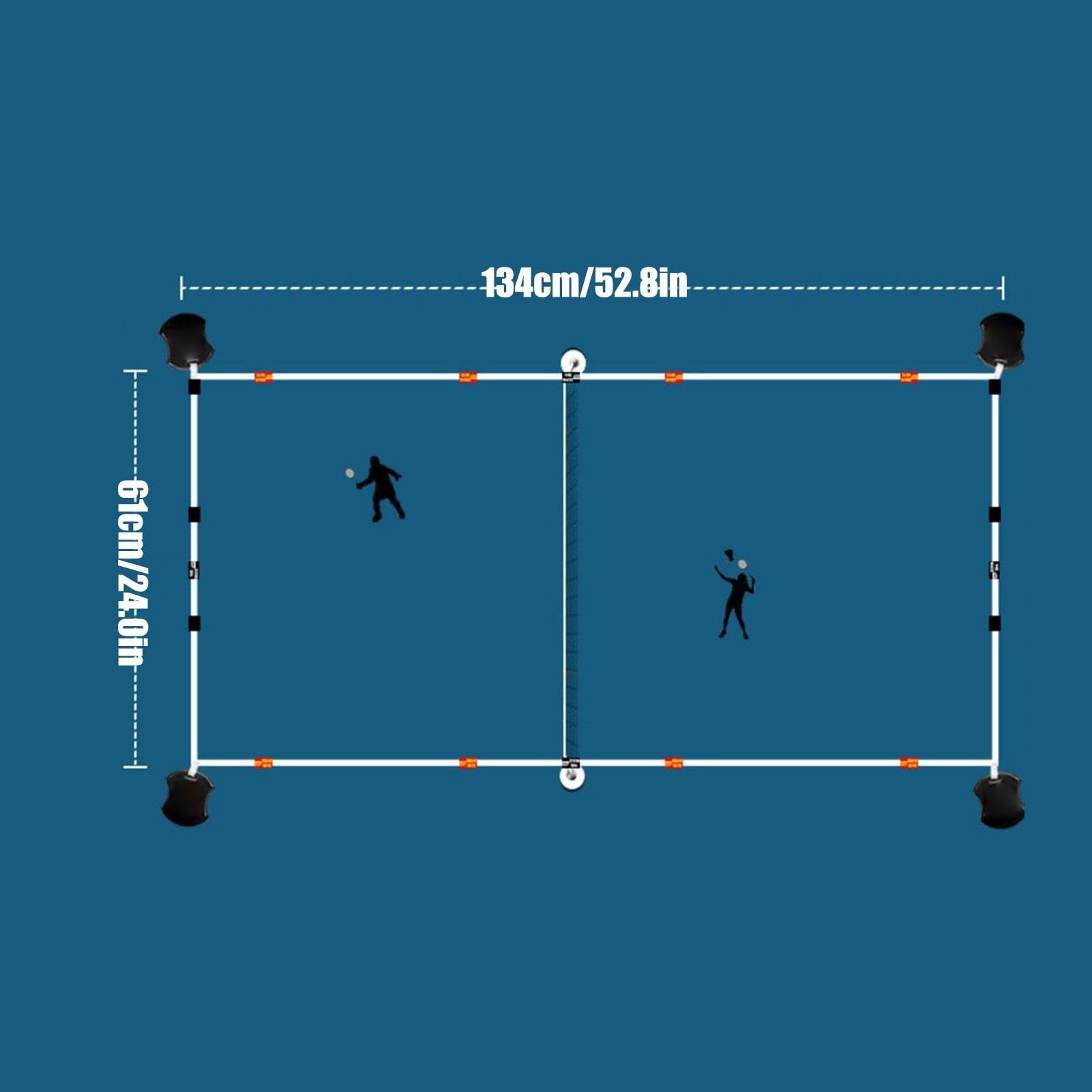 Badminton-Grenzlinien: 240 x 528 Zoll (610 x 1328 cm), langlebiges Sportband, Pickleball-Tenniszubehör im Freien | Markierungen für einfaches Design für Training