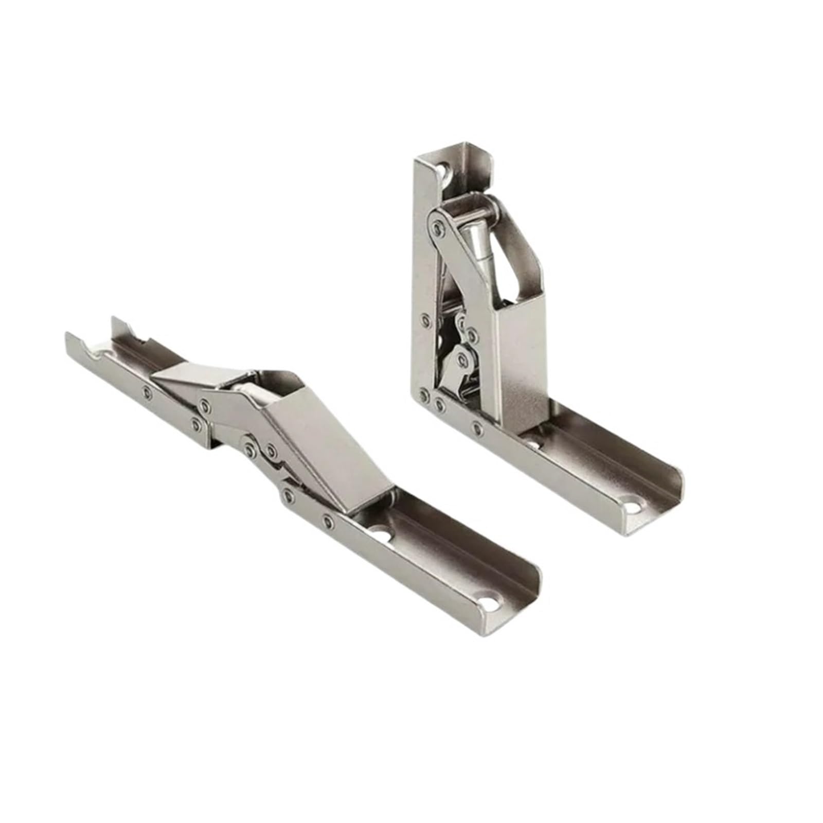 90/180 Degree Sprung Folding Hinges Hidden Bracket for Table Shelf Furniture