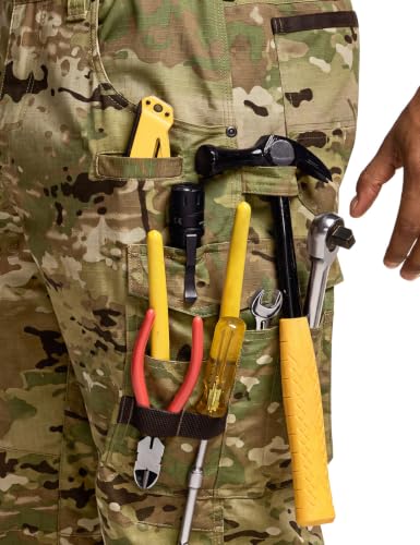 Image of CQR Men's Quick Dry Work Pants, Water Resistant Outdoor Tactical Pants, Lightweight Stretch Cargo Hiking Pants