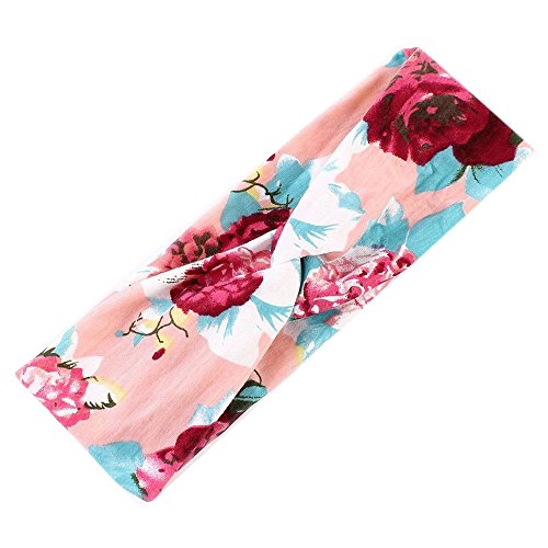 Women's Yoga Elastic Cute Bow Hairband Knotted Rabbit Hair Band Floral Headband - B Geshiintel
