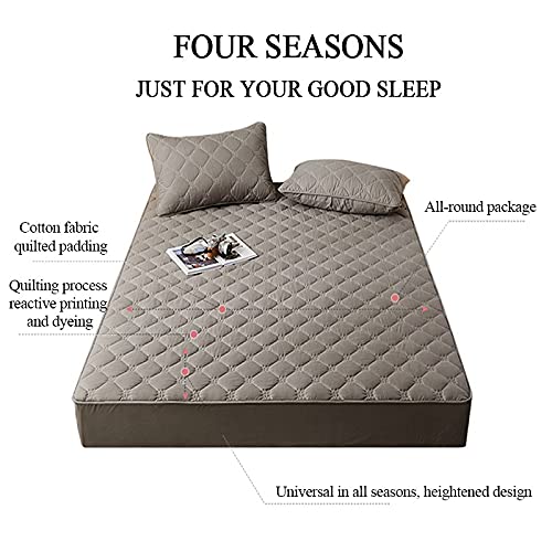 Matrasdekken Matrasbeschermer Waterdicht Matrashoes Toppers Ademend Topmatras Anti-mijt ​Matrashoezen Extra Zachte Microvezel Matrasbeschermhoes (Color : B, Size : 2.0x2.2m(H1.6-2.5m