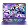 16-Purple-Laptop-Computer-512GB-NVMe-SSD-12GB-LPDDR5-RAM-N95-Processor-1920X1200-FHD-IPS-RGB-Backlit-Keyboard-Fingerprint-Win-11-Pro-Ergonomic-Design-for-Students-Business-Home-Use