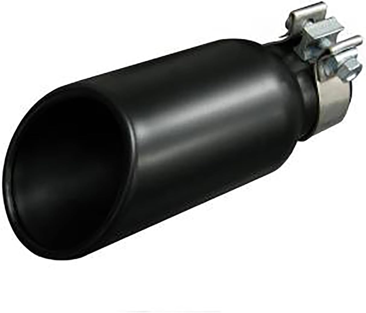 Black Horse Exhaust Muffler Tip, 3" inlet,4" outlet and 10" Length Single Wall Black Compatible with All Cars, Trucks and SUVs-MT-RR01BK