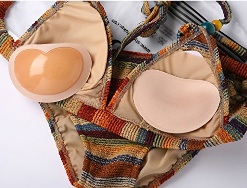 Image of Sticky Bra Inserts, Soft Lightweight Adhesive Bra Pads Push up Bikini Padding Reusable Washable Breast Enhancer