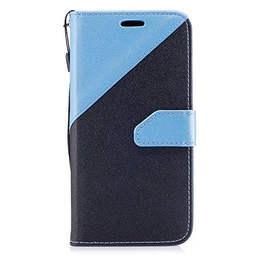 Unisnug Coque Refermable Galaxy J3 2017 Housse,Etuis Portefeuille Samsung J3 2017 Coque en Cuir Cover Samsung Galaxy J3 2017 SM-J330F Etui Rabat-Bleu