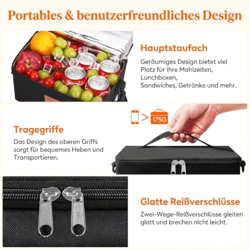 Lifewit Kühltasche Klein 6,4L / 11,6L, Kühlbox, Lunchtasche Isoliert – Ansicht 7