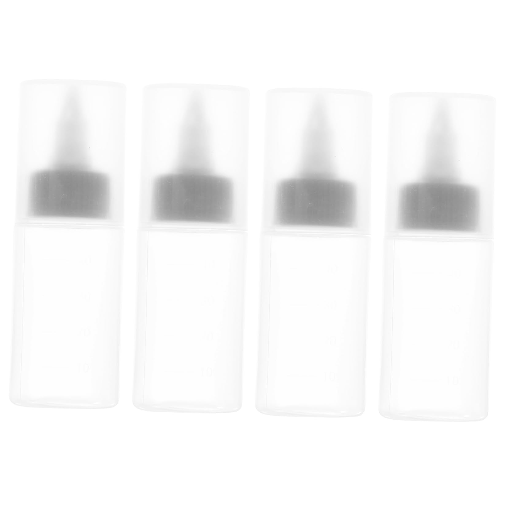 Cabilock 4pcs Portable Squeeze Bottles Condiment Dispensers for Ketchup Salad Dressing Soy Sauce for Outdoor Picnics Bbq and Home Use