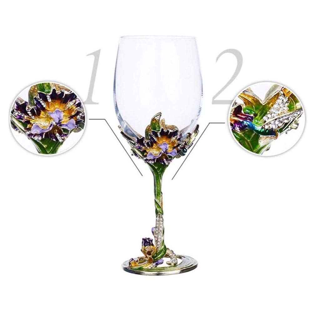 Verre à Whisky Ensemble de Verres à Whisky Ensemble de 2 Verres à Whisky en Verre à Vin Rouge Grands Verres à Vin - 350 ML - Parfait for Les Anniversaires et Les Mariages, Cadeaux de Vin(Green)