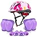 Protección Patinaje Casco y Protecciones Ajustable Infantiles Set Rodilleras Coderas para Patinaje Ciclismo Monopatín y Deportes Extremos