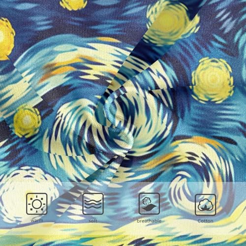 Starry Night Painting Girls' Underwear, Toddler Girl Briefs, Girls Underwear Cotton, 2–8 Years3