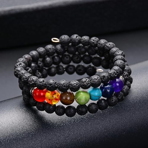 Bracelet de yoga en cristal coloré HJZZQH pour équilibrer l'énergie au quotidien