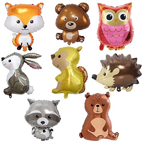 GALEPEE Folienballon Waldtiere 8 Stück Tier Folienballons, Waldtiere Geburtstag Deko, Helium Ballons Tiere Folienballon für Kindergeburtstage, Dschungelparty Dekoration Cover