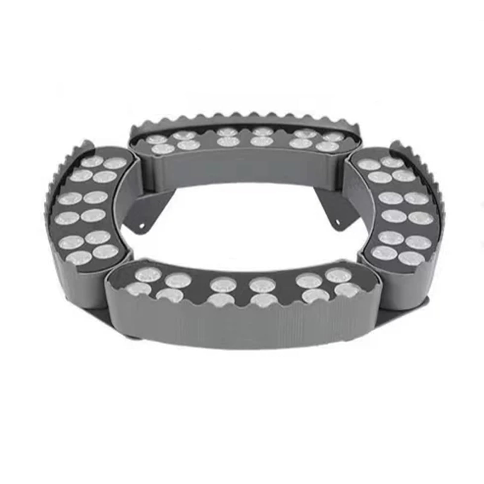 Generisch Lampa ogrodowa LED, 24 V, niskonapięciowa lampa zewnętrzna z pierścieniem palmowym – 48 W LED wodoszczelny reflektor do ogrodów i willi, jasnożółte światło do oświetlenia podwórza, drzew