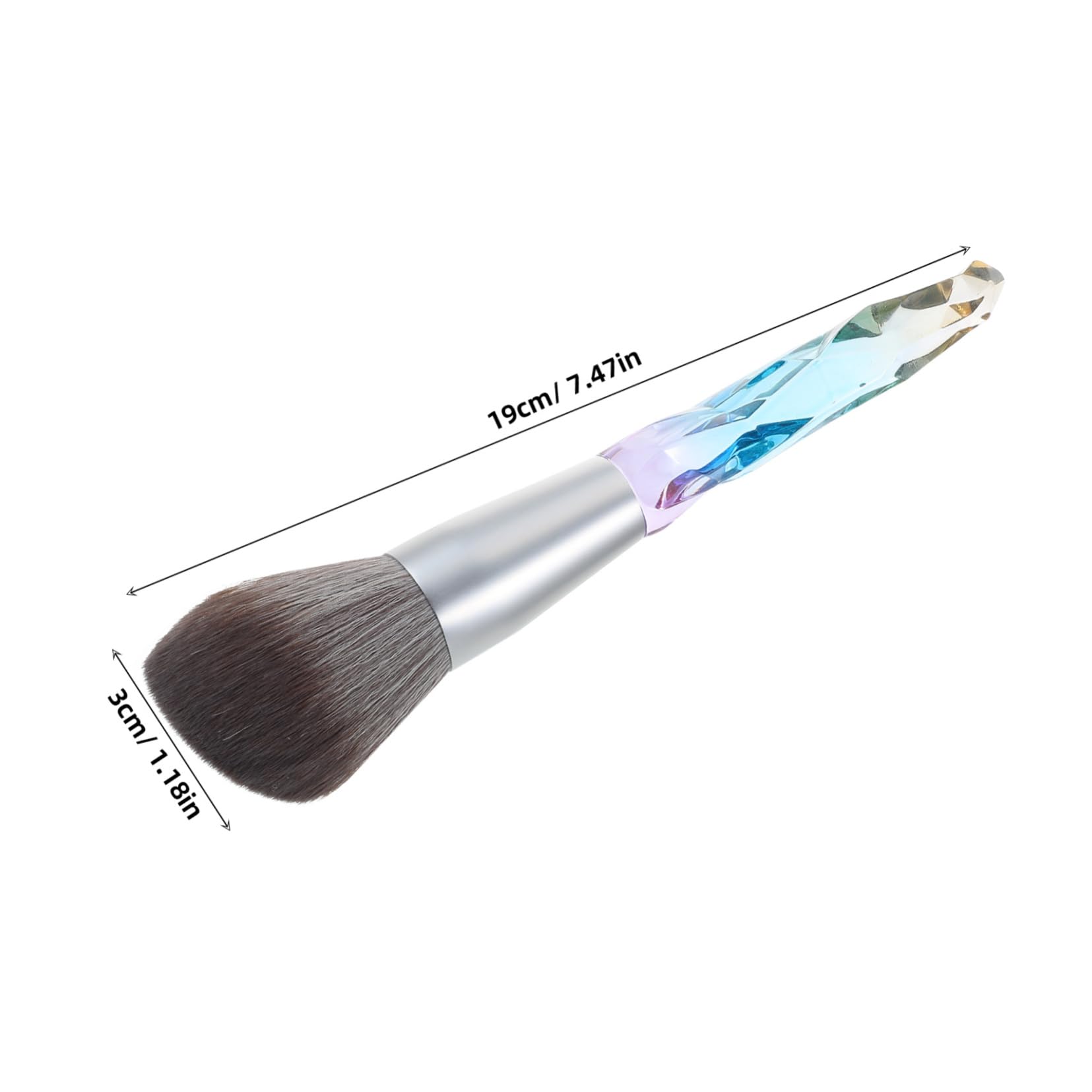 FOMIYES Unique Makeup Brush Acrylic Foundation Brush Ice Ridge Design for Face Makeup Accessories Kit