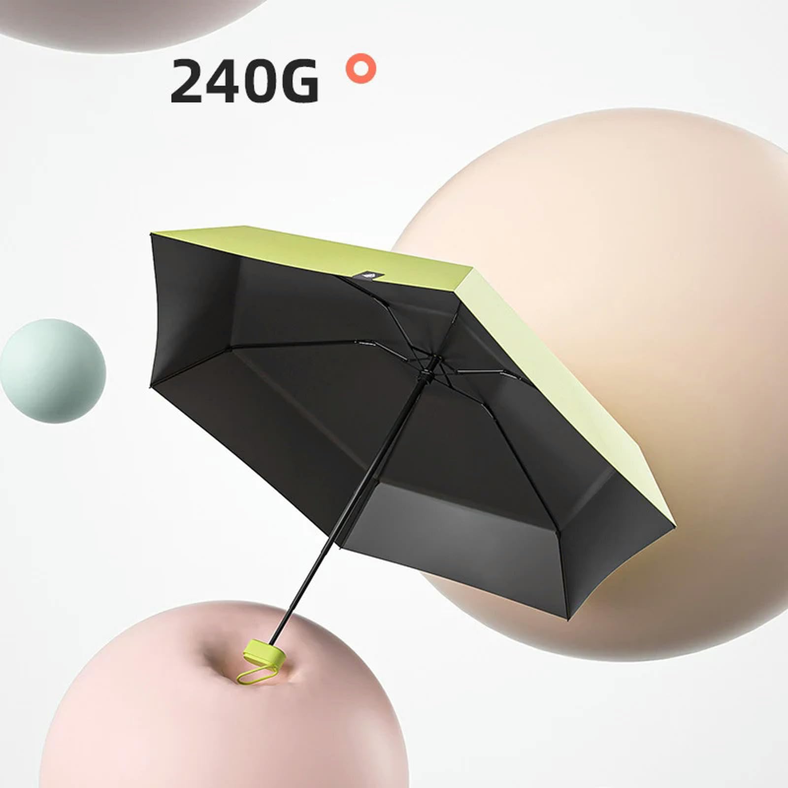 MdybF Parasol Mini Parasol Ręczna Ochrona Kapsułki Mały Składany Parasol Kompaktowy Parasol Podróżny Parasol