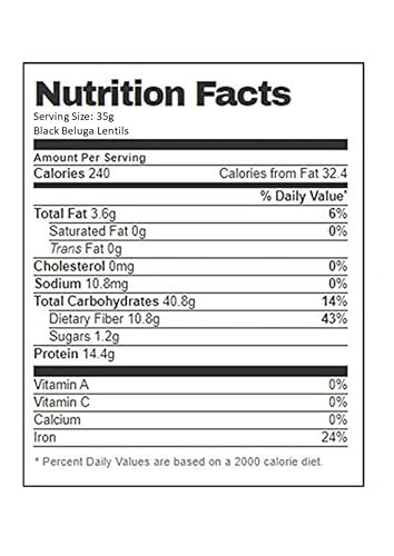 Miniatura 2 de Aiva Black Beluga Lentillas 4 libras  Lentejas negras  Natural  Sin OGM