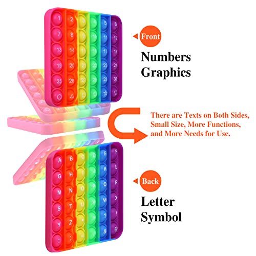 Image of Letters P00p Fidget Toys,ABC Learning and Educational Toys,Poppers Fidget Toys,Stress Relief,Autism Sensory Toys [26 Letters on One Side | Numbers 1-30 on The Other Side] (1 Pack)