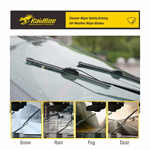 Raidbee WB02060 Wiper Blades 24 Inch + 19 Inch Pack Of 2 All-Seasons Automotive Replacement Windshield Wiper Blades For My Car, Compatible For Fusion 12-06 thumb #1