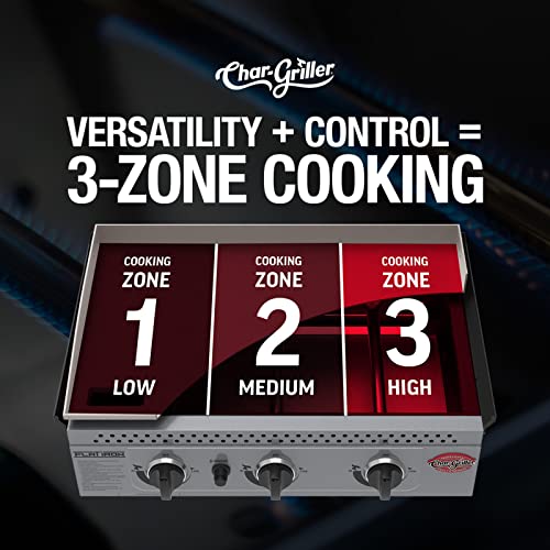 Char-Griller 8328 Flat Iron 3 Burner Outdoor Griddle, Gray #TOP7