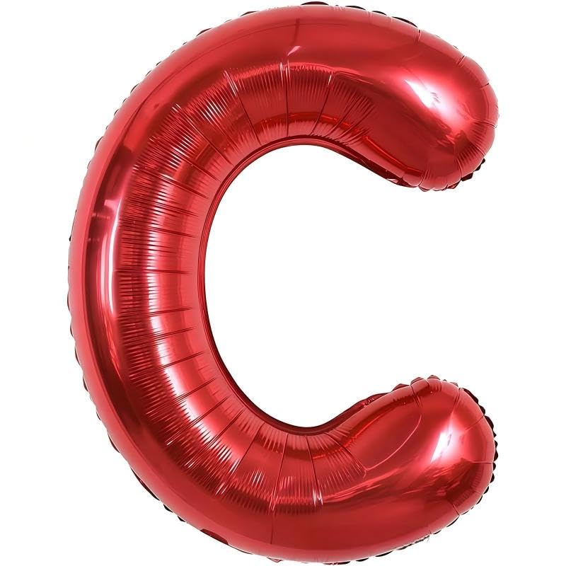 Ballon gonflable Lettre C 100 cm Rouge pour anniversaire, mariage, décoration de fête