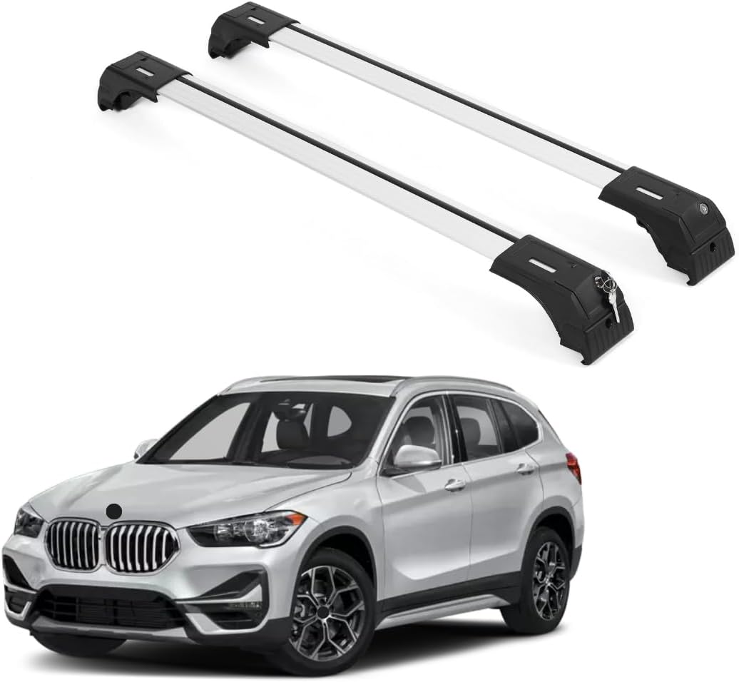 ERKUL Barras transversales de techo para BMW X1 F48 2016-2022  Barras transversales de aluminio con bloqueo antirrobo para techo  Compatible con