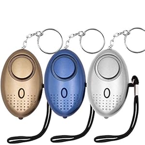 KOSIN Safe Sound Personal Alarm, 3 Pack 145DB Personal Security Alarm Keychain with LED Lights, Emergency Safety Alarm…