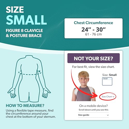 Image of BraceAbility Clavicle Support Brace - Figure 8 Upper Back Brace Posture Corrector for Women and Men, Shoulder Straightener, Kyphosis Relief, Sling for Injuries and Fractures (Small)