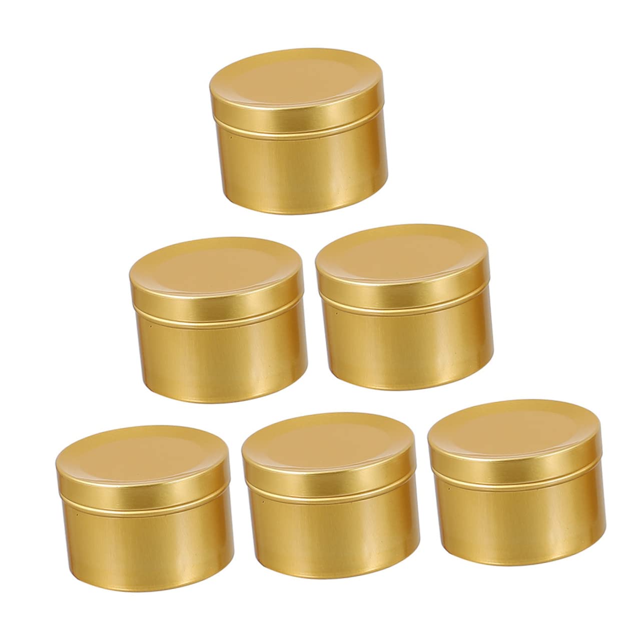 Angoily Candle Containers 6 Pack Mini Lotion Jars Tin Cans for DIY Cosmetic Storage