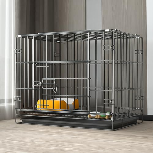 Cage pour chat pliable et portable avec plateau amovible pour simplifier les trajets en voiture