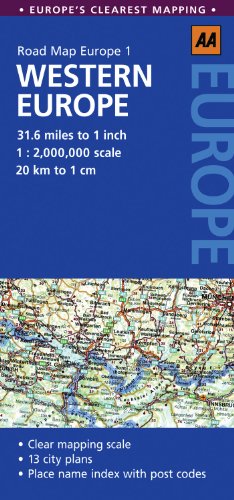  Road Map Western Europe: Aa Road Maps Europe [Lingua Inglese]: No. 1
