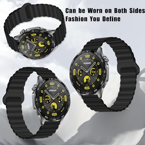 Niboow 22mm Silicone Magnetic Watch Bands for Huawei Watch GT 5 46mm/GT 5 Pro 46mm/GT 4 46mm/Watch GT 3 Pro 46mm - Image 3