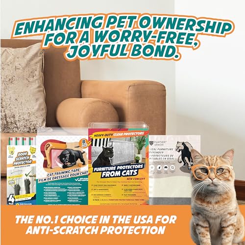 Panther Armor PARMDT Cat Scratch Deterrent Double Sided Anti Scratching Sticky Tape - Furniture Protector And Cat Training Tape - Couch Corner Protector thumb #7