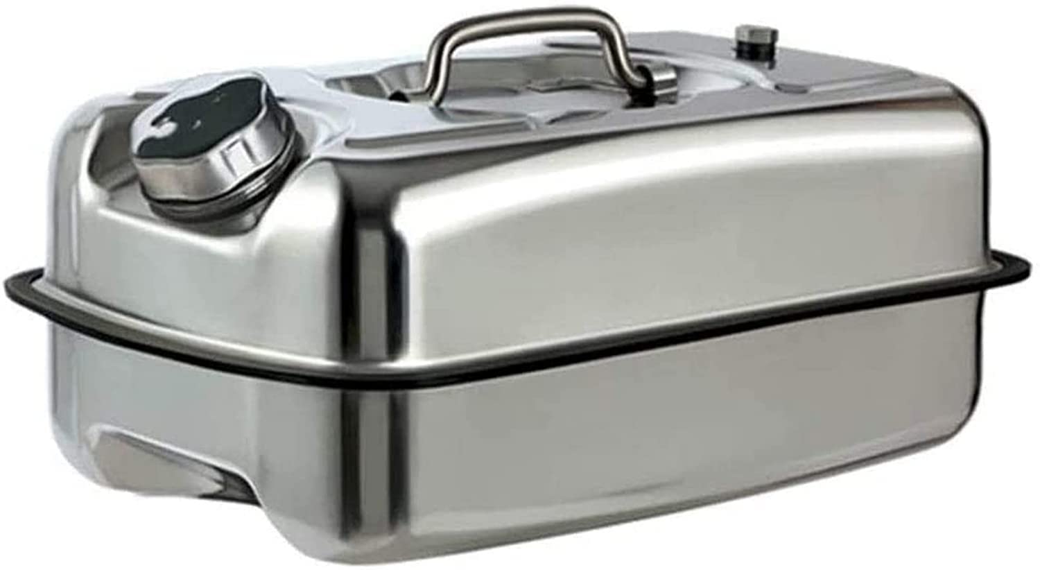Tanica per Carburante, 5/10L, in Acciaio Inox 304, per Veicoli, da Campeggio, in Metallo, con Sistema di tanica e beccuccio, Secchio per Benzina con 3 Manici (Colore: A, Dimensioni: 10L)