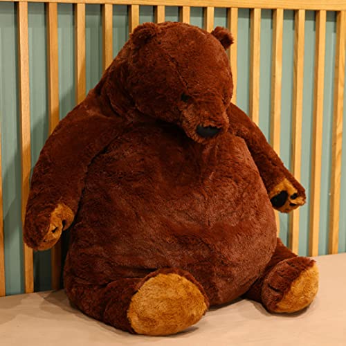 Snowolf Djungelskog Bear Giant Simulation 100 Cm Bear Toy Stuffed Animal Plush Doll Huge Cuddly Dark Brown Teddy Bear For Home Decoration Valentine'S Birthday Gift thumb #4