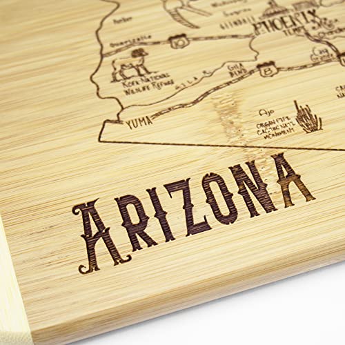 Image of Totally Bamboo A Slice of Life Arizona Engraved Map Cutting Board