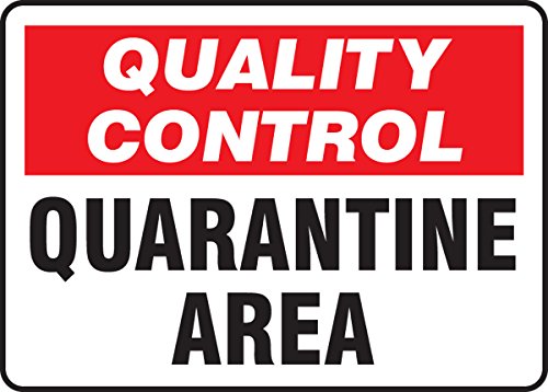 Panneau de quarantaine rouge et noir pour résoudre les erreurs de tri de stock