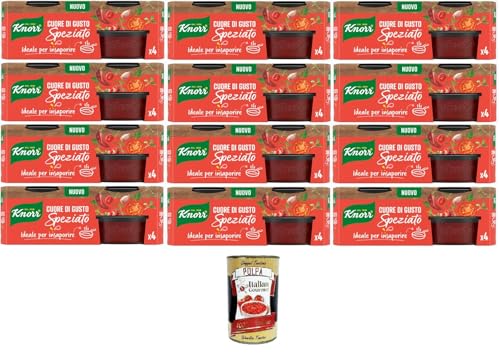 Knorr Cuore di Gusto Speziato - Corazón con sabor picante, ideal para condimentar 12 x 104 g + polpa italiana gourmet 400 g