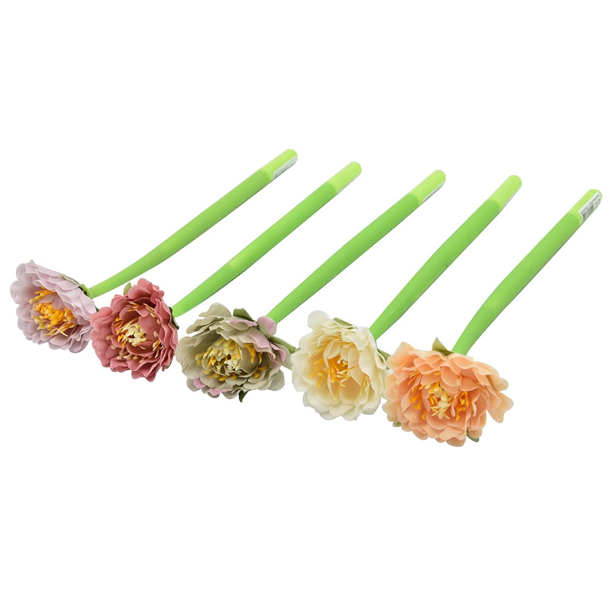 Ciieeo Set da 4 Penne Gel a Forma di Fiore 0,5 Mm in Silicone e