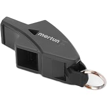 Outdoor Gun with 2 Finger Clamps, Sports Viewers Portable Survival Whistle for Outdoor Activities, Plastic Materials Black