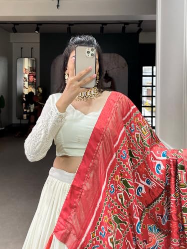 Image of TRENDMALLS Georgette Embroidery Sequence Work Lehenga Choli Unstitch Blouse With Dupatta For Women (New-Bridal-Latest-Wedding-Sequnce-Lehenga-Designer)
