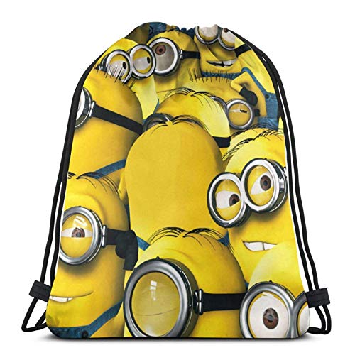 IUBBKI Mochila con cordón Mi.Ni Ons Gimnasio con deportiva impermeable Bolsas de viaje